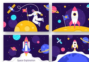 9 Space Exploration Illustration