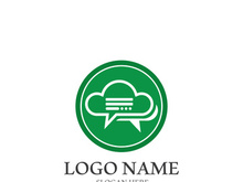 Speech bubble icon Logo template vector illustration