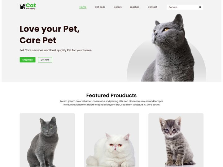 Cat Website Design