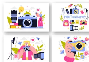 13 Photography Vector Illustration