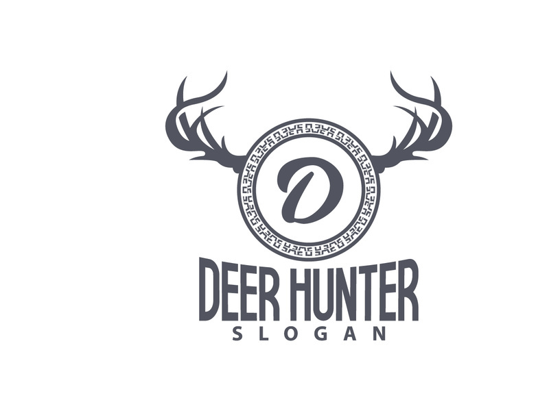 Deer Logo Deer Hunter Vector Forest Animal Design