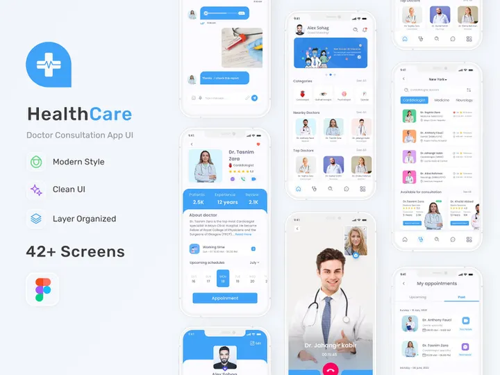 HealthCare - Doctor Consultation Mobile App UI KIT preview picture