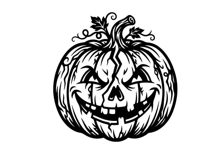Halloween Pumpkin Carving with Jack-o'-Lantern Face for Fall Decor