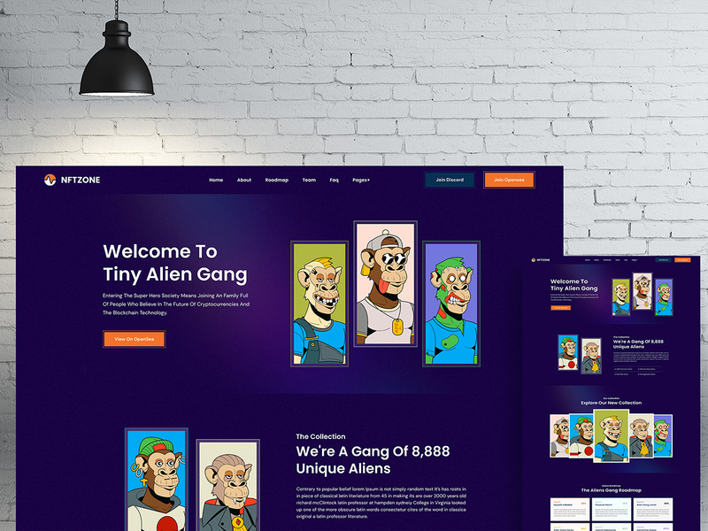 NFT Minting Landing Page Figma Template