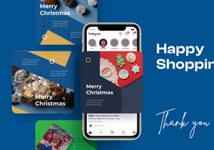 60 Bundle Merry Christmas Instagram Post Template