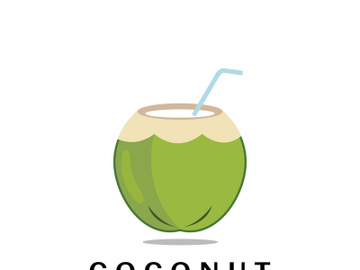 coconut logo design template illustration vector preview picture