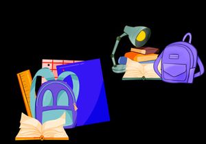 School Backpack Illustration
