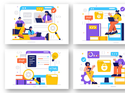 9 Informatics Logistics Software Illustration