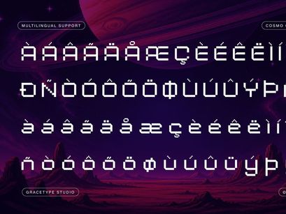 Cosmo Core | Pixelated Font