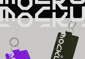 Leather Keychain Mockup