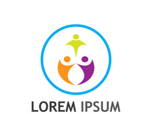 People social community logo design with creative idea