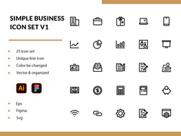 Simple Business Icon Set V1 preview picture