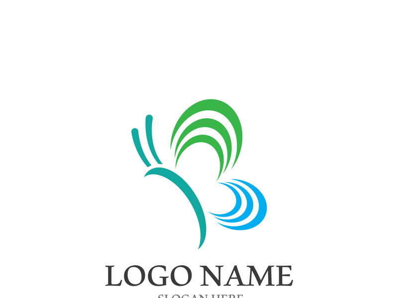 Butterfly logo icon vector design illustration