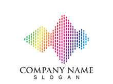 Sound waves vector illustration design template