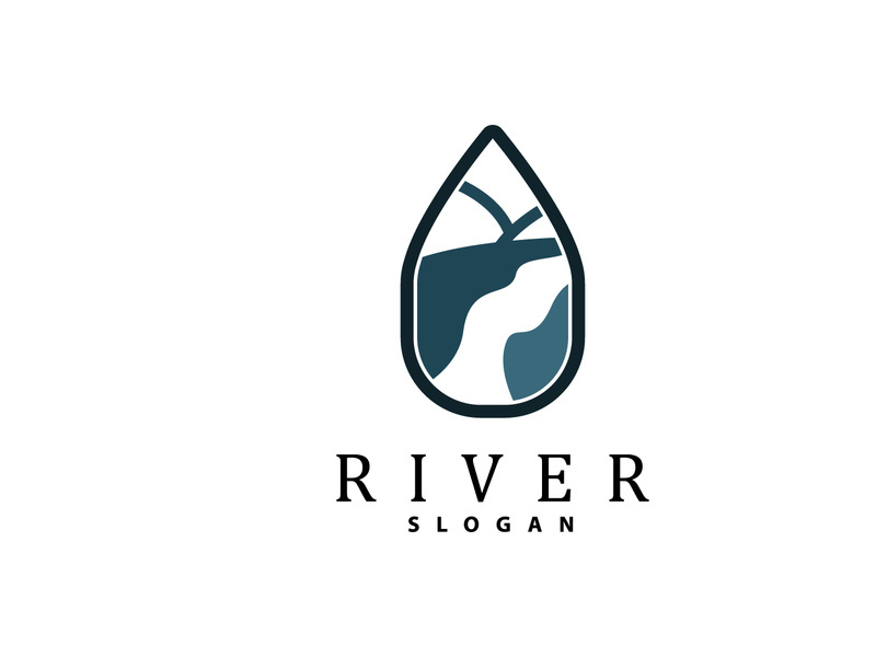 River Logo Design River Creek Vector