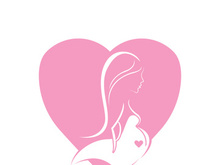 Beauty Lactating Mom Baby logo illustration