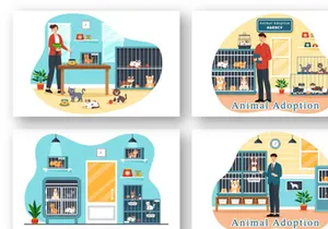 9 Animal Adoption Agency Illustration
