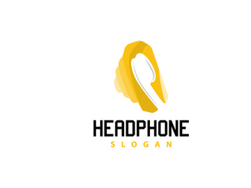 Headset Logo Design Simple Headset Gamer Illustration Template preview picture