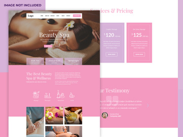 Beauty spa website template preview picture