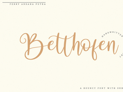 Betthofen | Handwriting Bouncy Script font