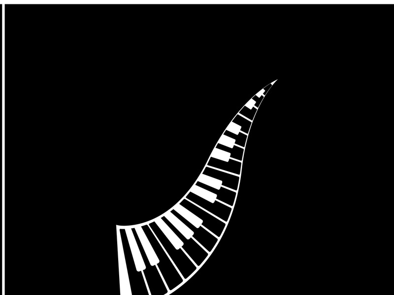 Keyboard piano vector Musical instrument illustration design template