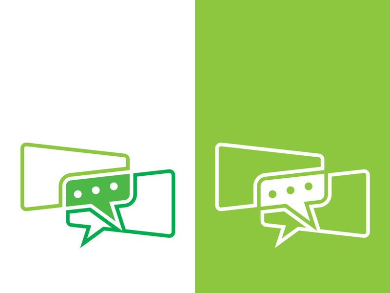 Speech bubble icon logo template vector illustration