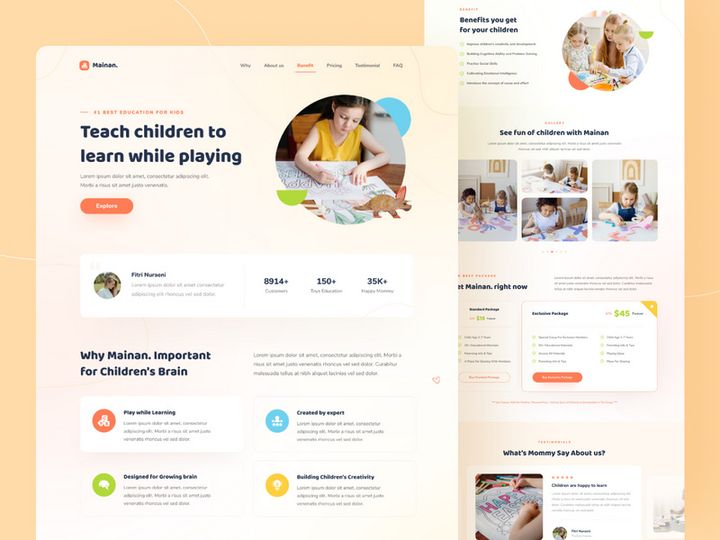 Childhood education Landingpage preview picture