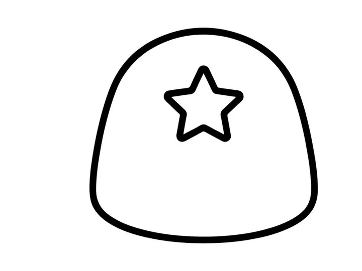 Halloween star badge icon isolated on white background. Spooky holiday emblem for decorations, invitations, and party designs.