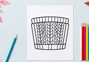 Icono de textura de suéter tejido, ilustración de línea de patrón de ropa de invierno acogedora.