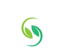 Green leaf ecology nature element vector icon