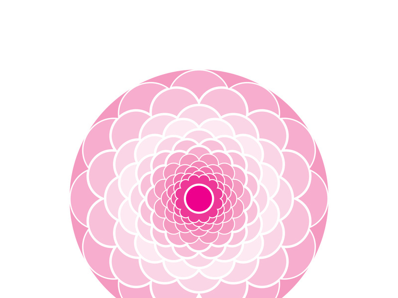 Traditional Asian colorful floral pattern Stained glass mosaic logo tile design inspiration