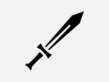 Crossed swords vector icon illustration