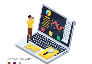 Seo Optimization - Landing page illustration template