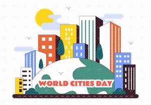 10 World Cities Day Illustration