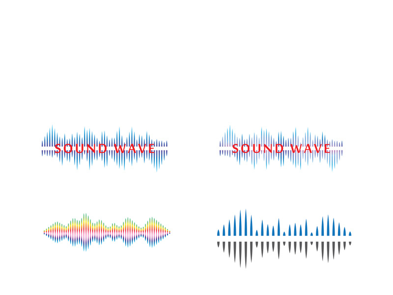 Sound waves set vector illustration icon design