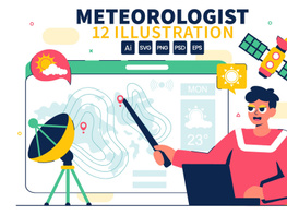 12 Meteorologist Analyzing Illustration preview picture