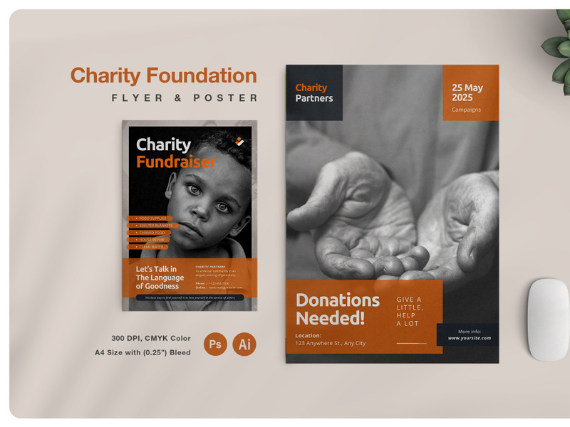 Charity Fundraiser Flyer and Poster