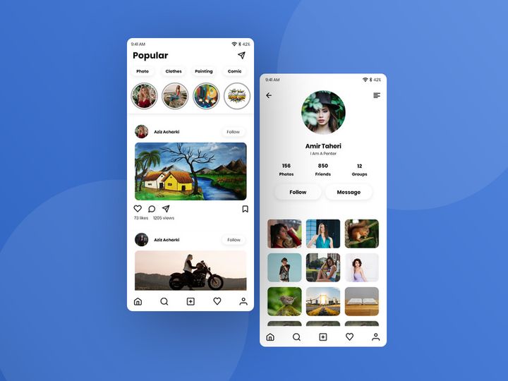 Social Media App UI