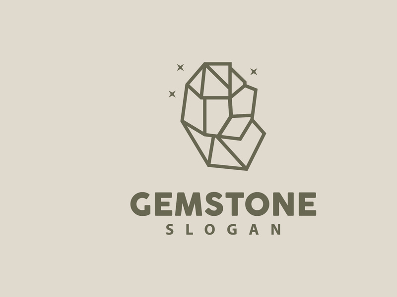 Gemstone Jewelry Logo, Design Vector Template