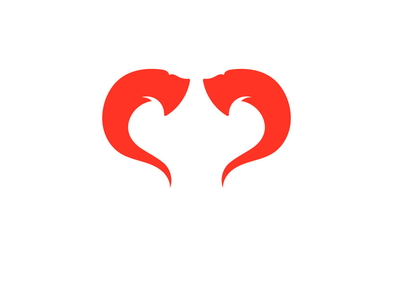 Devil horn red logo icon