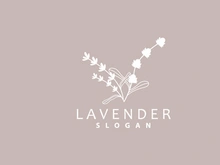 Lavender Logo Elegant Purple Flower