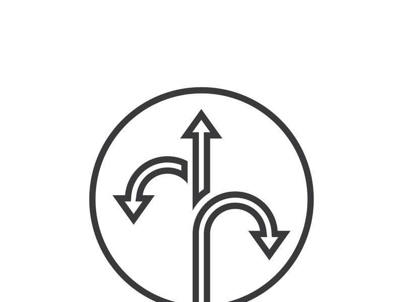 Way vector icon illustration design template