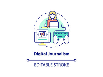 Digital journalism concept icon preview picture