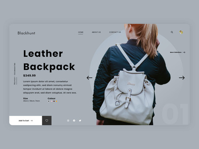 Leather Backpack Landing Page