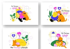 10 Pet Therapy Lifestyle Illustration