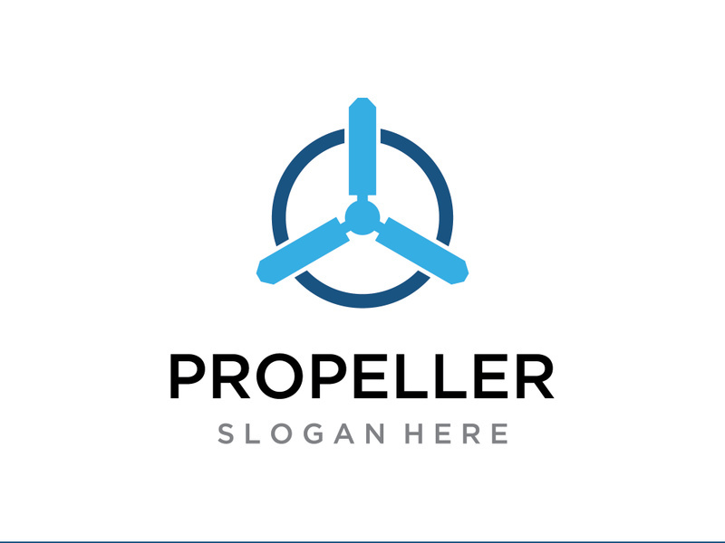 Abstract propeller logo with creative idea