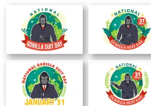 9 National Gorilla Suit Day Illustration
