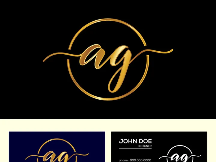 Initial Monogram Letter A G Logo Design Vector. Graphic Alphabet Symbol For Corporate Business