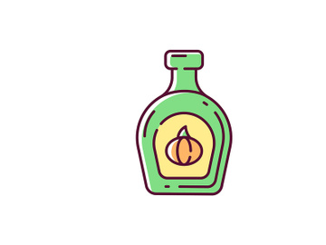 Pumpkin syrup RGB color icon preview picture