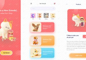 Pets Adoption Mobile App UI